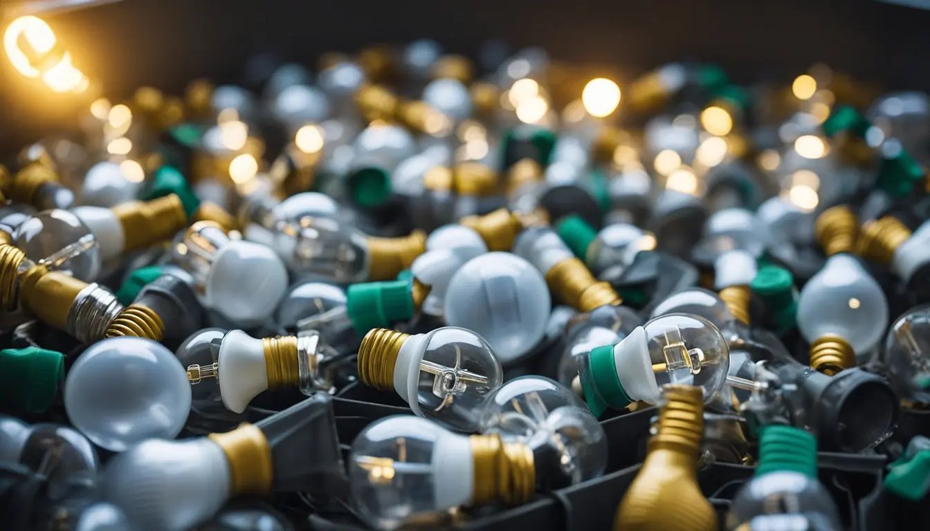 A bunch of LED light bulbs