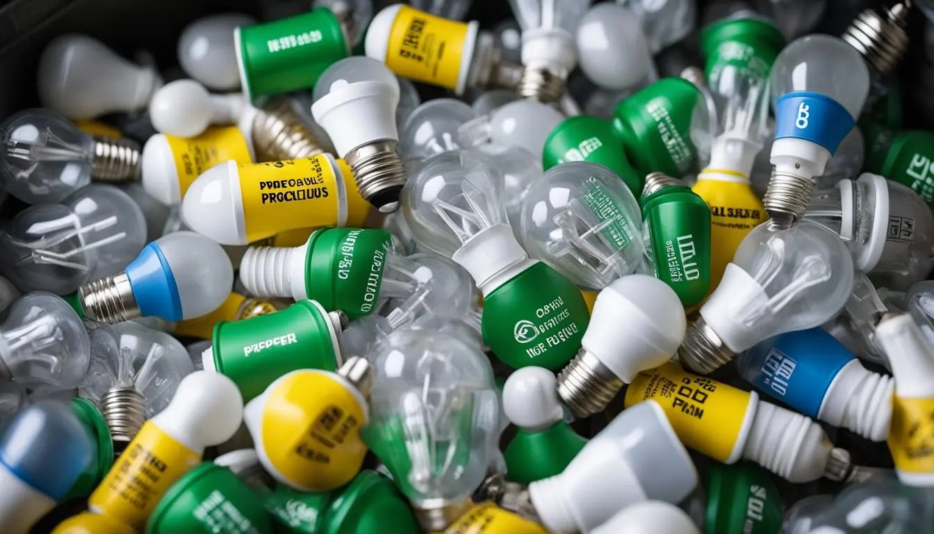 A bunch of LED light bulbs